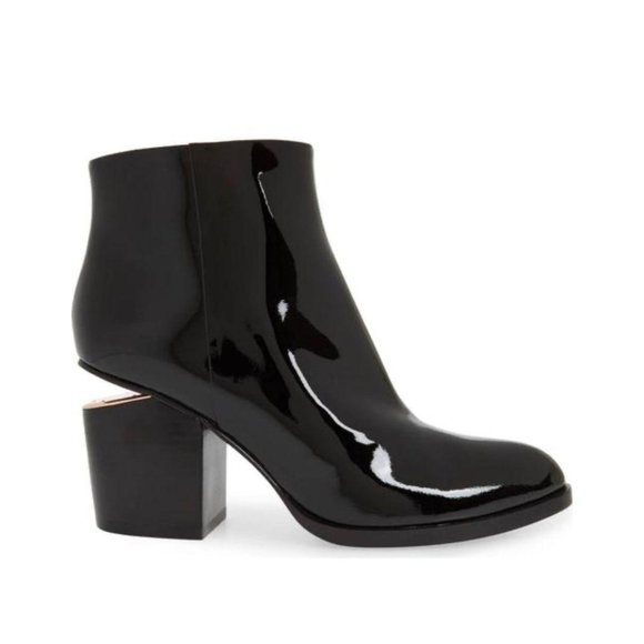 Alexander Wang Shoes - Alexander Wang Patent Leather Gabi Booties Black